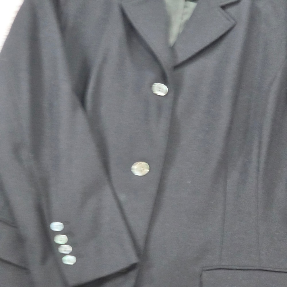 Eddie Bauer Blazer Women XXL Black Excellent 100% Wool 3-Button Lined Coat